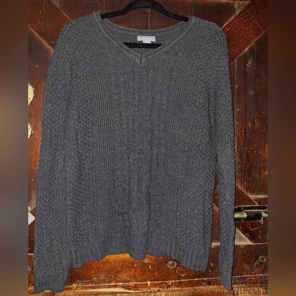 Laura Scott Charcoal Knit Sweater